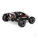 Traxxas Red / Black Rustler 1:10 2WD RTR Electric Stadium Truck (+ TQ 2-ch, XL-5, Titan 550, 7-Cell NiMH, DC charger, LED lights)