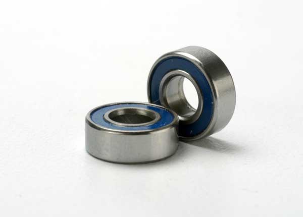 Traxxas Ball bearings, blue rubber sealed (5x11x4mm) (2) 5116