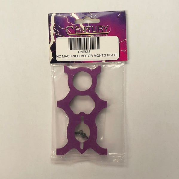 CNE563 Century CNC Machined Motor Mount Plate Purple