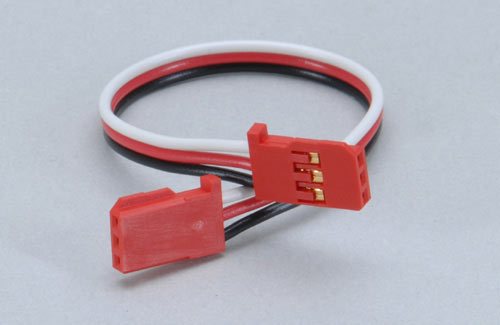 Futaba Gyro Double End Ext Lead-80mm/Red