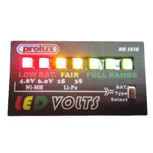 Prolux LED Volts Detector 2-3s LiPo 4-5 cell NiMH
